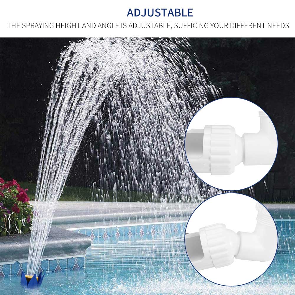 Swimming Pool Waterfall Fountain Kit PVC Feature Water Spay Pools Spa Decorations Home Easy Install Swimming Pool Accessories