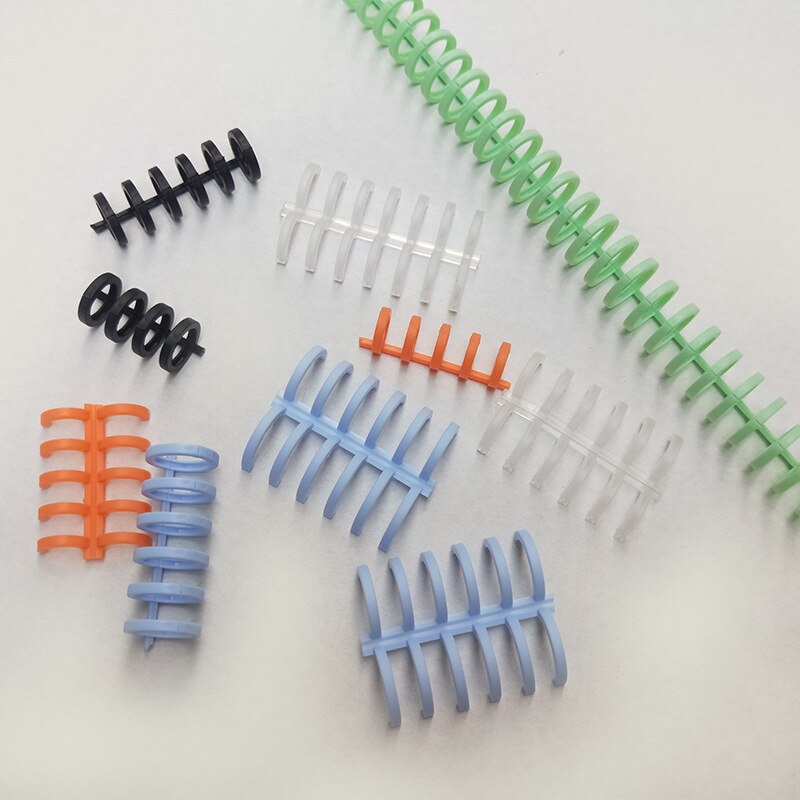 10pcs 16mm A4/A5/B6/A7 Binding Rings 30 Hole Loose-leaf Binding Strip Plastic Loose-leaf Ring Binding Clip Loose-leaf Buckle
