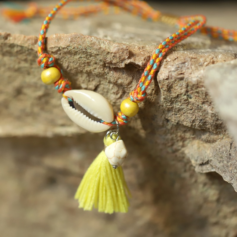 Vonsor-tobillera Bohemia para mujer, joyería, pulsera de tobillo de concha Natural, Accesorios de playa para verano, tobillera femenina, correa para pierna y pie