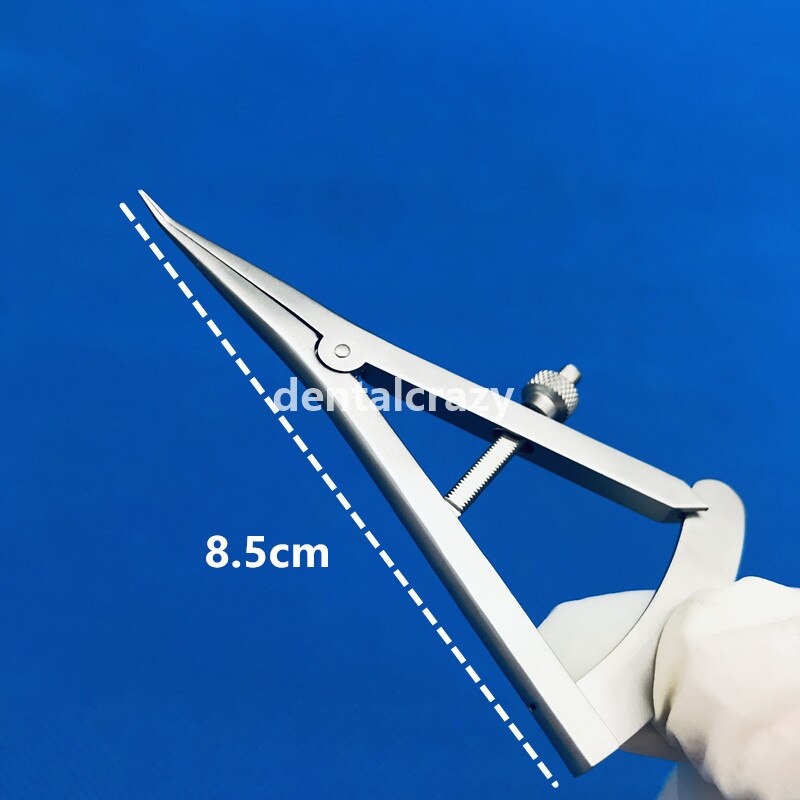 Øjenlåg caliper 20mm castroviejo caliper skruejustering rustfrit stål/titanium dental/oftalmisk instrument: Ss- kantet