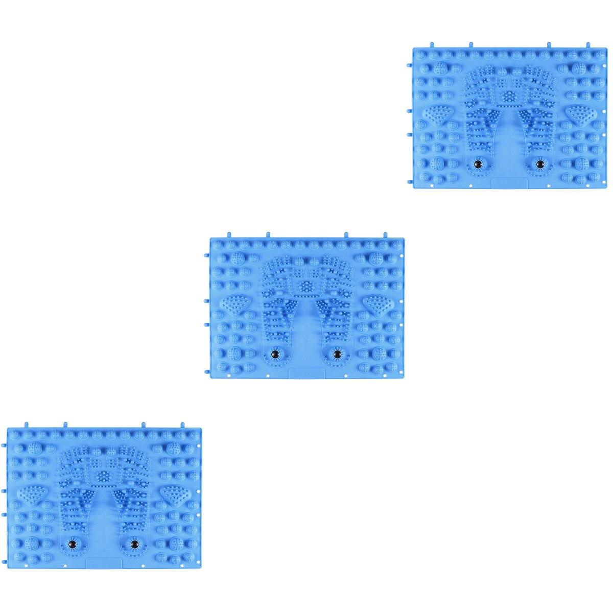 3pcs Large Thick Reflex Mat Foot Massager Magnetic Therapy Plastic Toe Pressure Plate Pad Acupressure