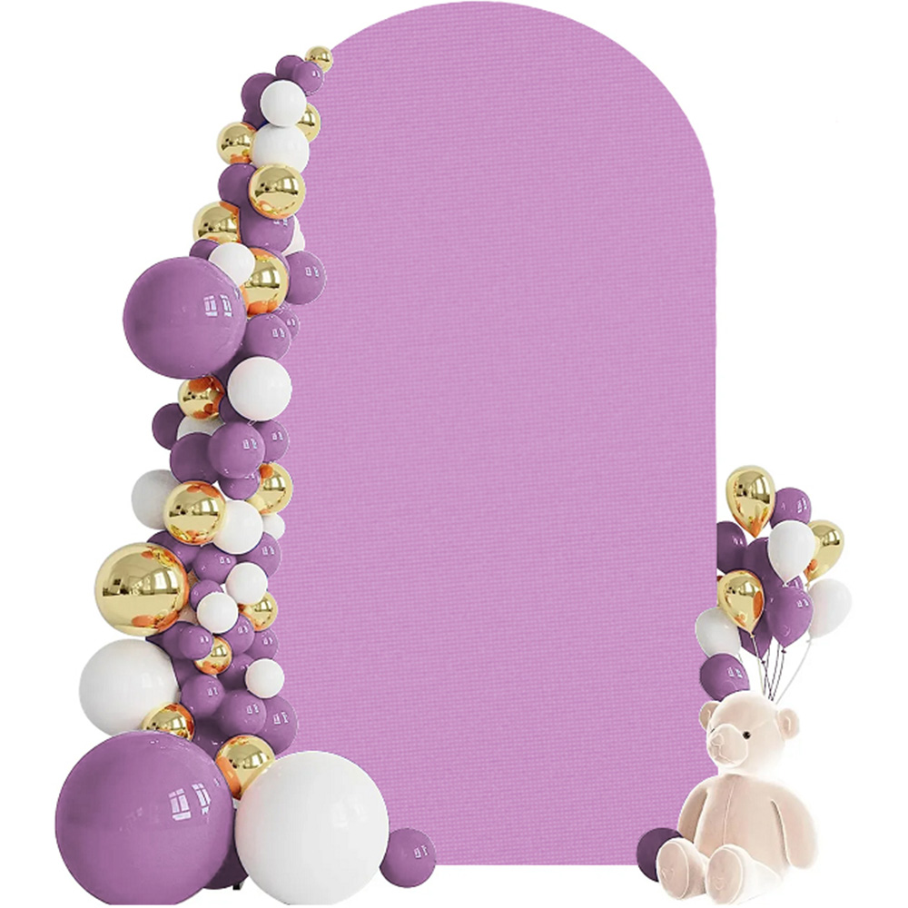 1pc, Wedding Arch Cover White Spandex Fitted 2-Sided Wedding Arch Stand Covers Round Top Arch Backdrop Cover For Birthday Party: Watermelon red / 150*200