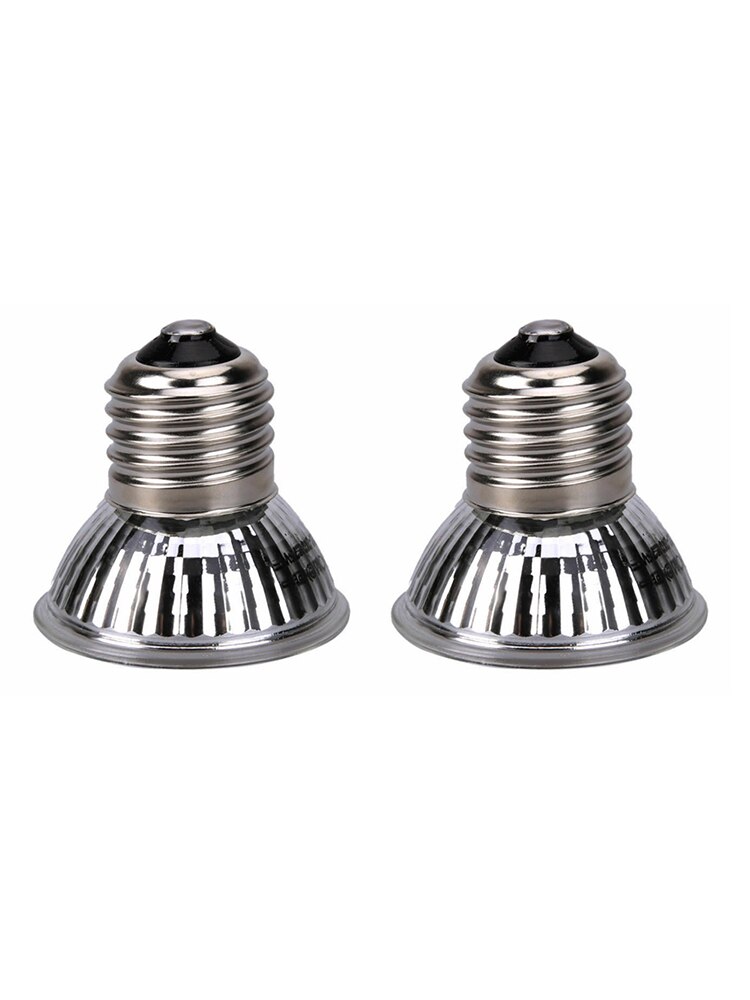Lámpara para reptiles y tortugas, luces de quemadura solar UVA UVB de espectro completo, 2 uds., 25/50/75W, para incubadora de reptiles de mascotas