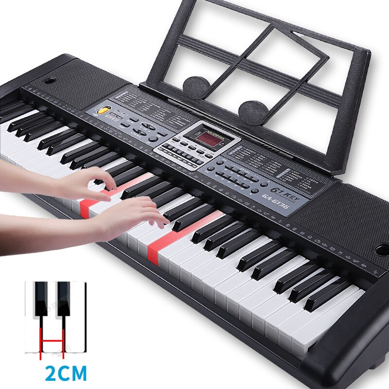 61Keys Electronic Piano Keyboard Portable Digital Musical Instruments For Children's Adults Function Synthesizer
