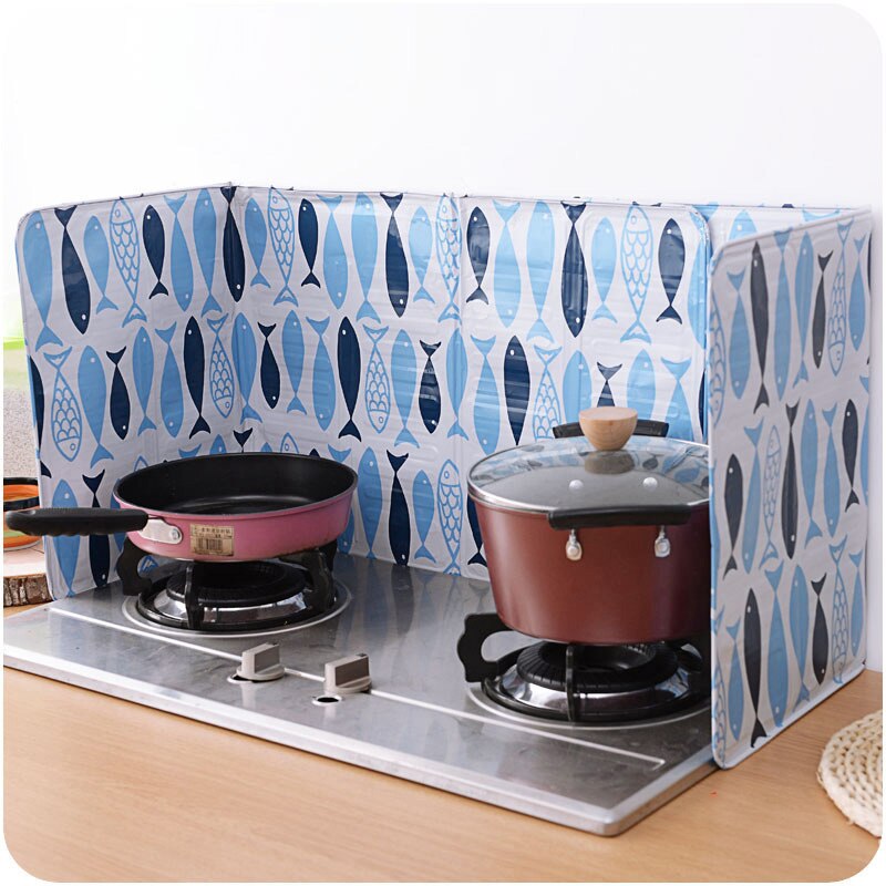 Cooking Splatter Shield Guard Oil Divider Splash Proof Baffle Tool Kitchen Frying Pan Oil Splash Screen Cover Gas Stove