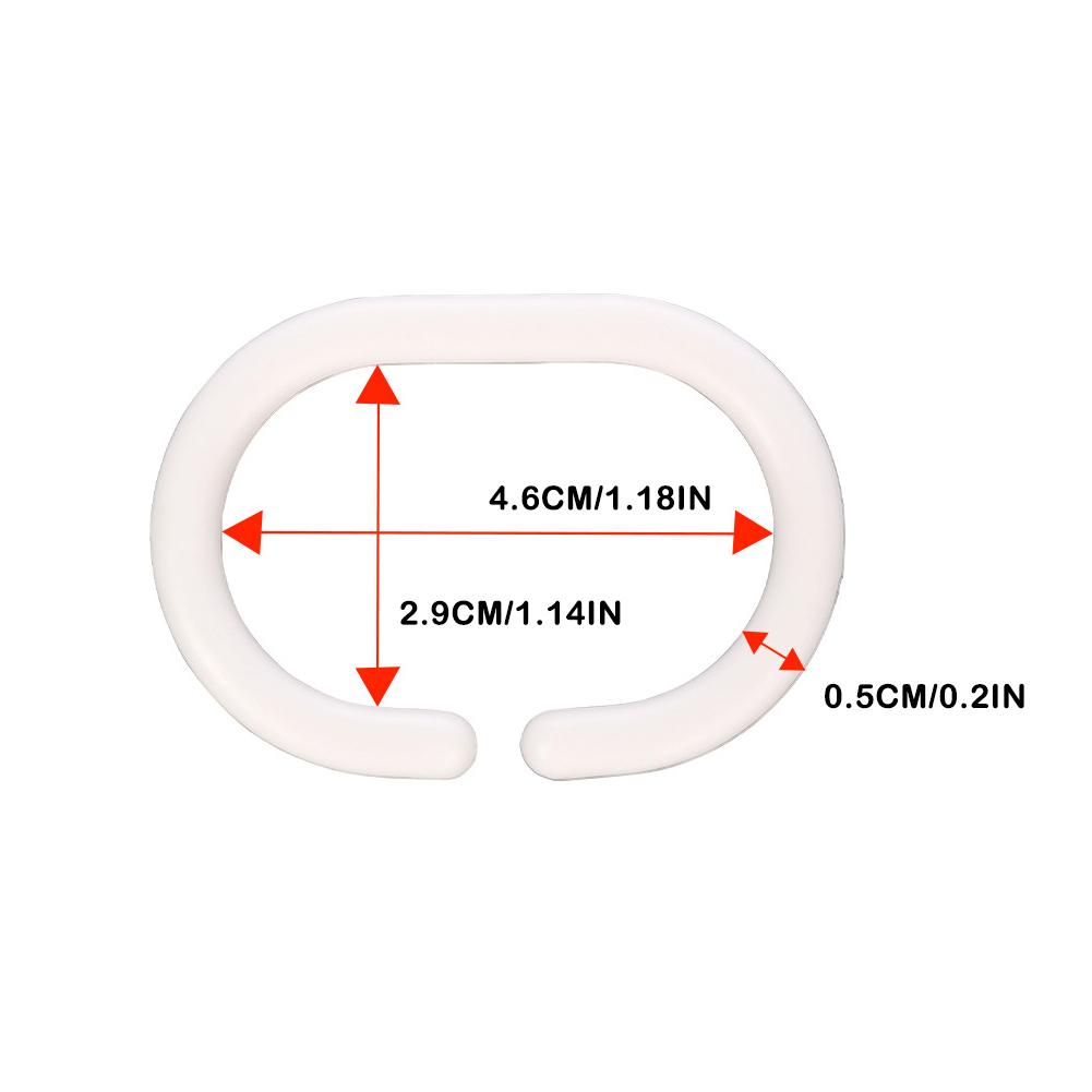 12 Stuks Plastic C Type Douchegordijn Haak Hanger Bad Laken Lus Clip Glijden Handige Vervanging Badkameraccessoires