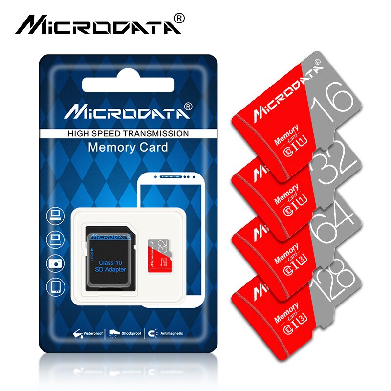 100% Original Red Micro SD 32GB TF Card class10 Cartao De Memoia sd card 128gb 16GB 64GB 128GB 256GB Memory card Free Adapter