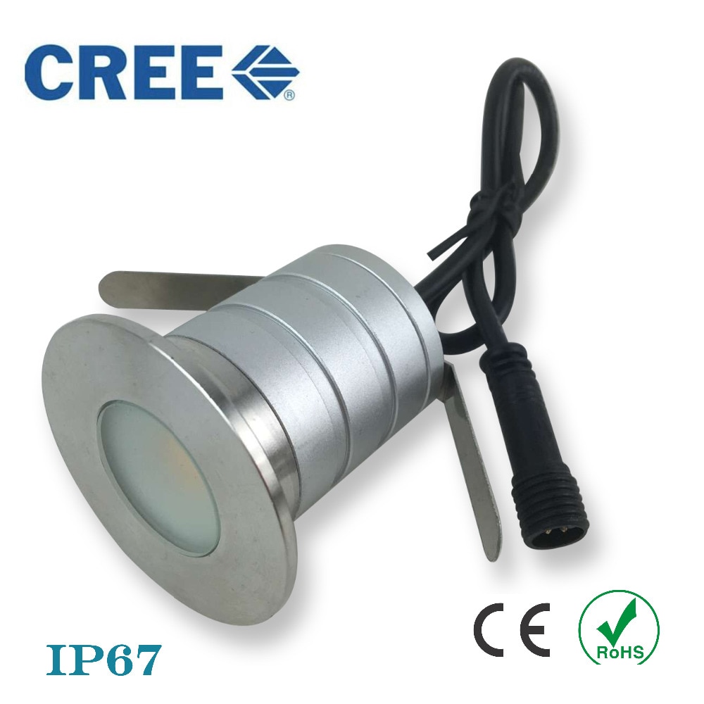 LED U-lampe 3W 12V IP68 draussen Einbau Deck Boden Boden Stelle Beleuchtung Inground Uplight Auffahrt Beton fertiger licht