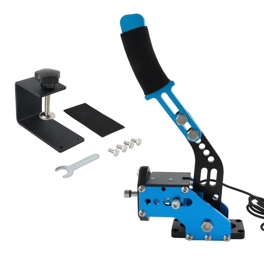 16Bit USB Handbrake SIM For G25/27/29 T500 PC Racing Games FANATECOSW DIRT RALLY Hand Brake System Red Black Blue: Silver