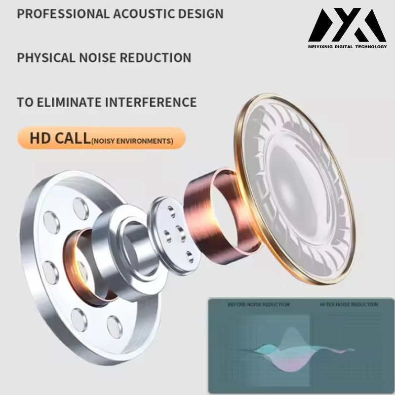 Fones de ouvido PRO6-Wireless, compactos e portáteis, fones de ouvido sem fio intra-auriculares com mini pontas de ouvido e estojo de carregamento