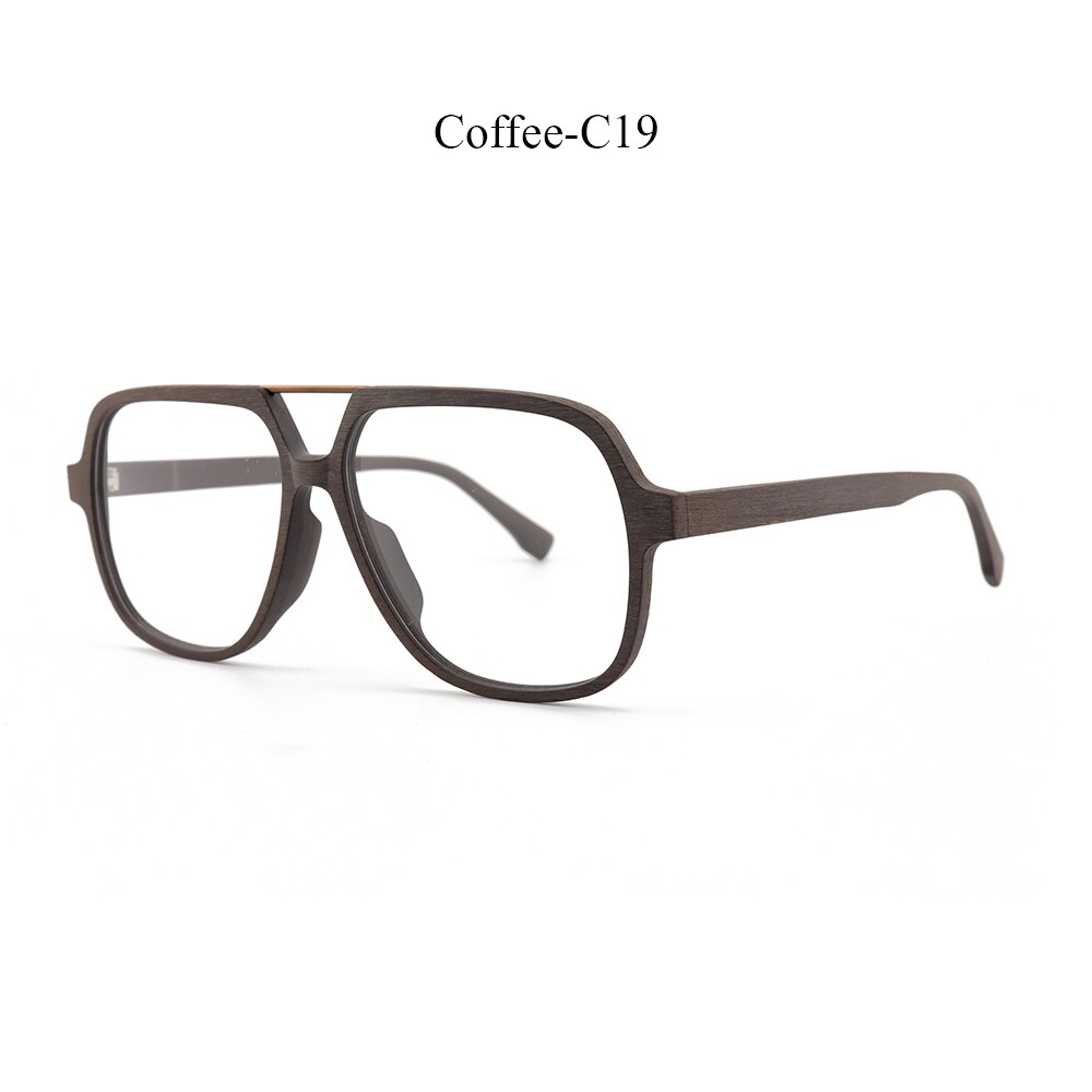 Possion de lunettes de vue pour myopie, monture surdimensionnée pour hommes et femmes, verres clairs progressifs, corée: Coffee-C19