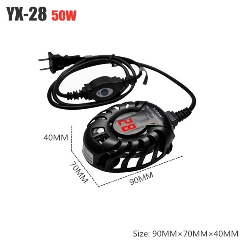 Aquarium Digital Temperature Controller Submersible Fish Tank Automatic Water Heater Tank Turtle Constant Temperature Heating: YX-28 50W