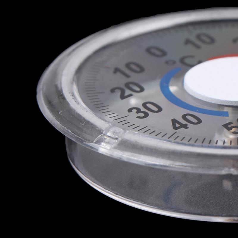 1 stk. rundt plastik dør- og vinduestermometer udendørs dørvinduet termometer visertype kulde- og varmeur