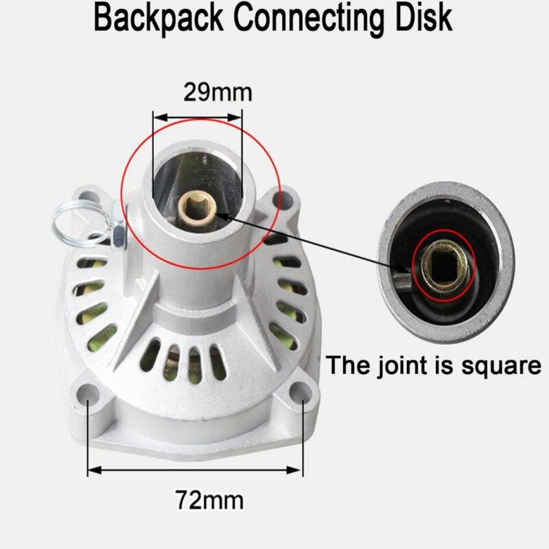 Replacement Lawn Mower Accessories Plate Assembly Harvestable Brush Cutter 26/28-7/9T Connection plate Hanging Disk: 29mm Square