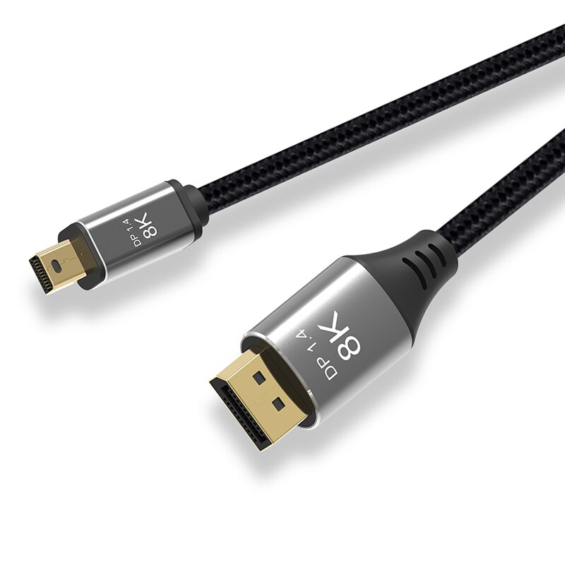 Mini DP to DP cable 4K@144hz 8K@60Hz Thunderbolt Mini DP to Displayport cable Bi-direction DP to Mini dp 1.4 cable for Macbook
