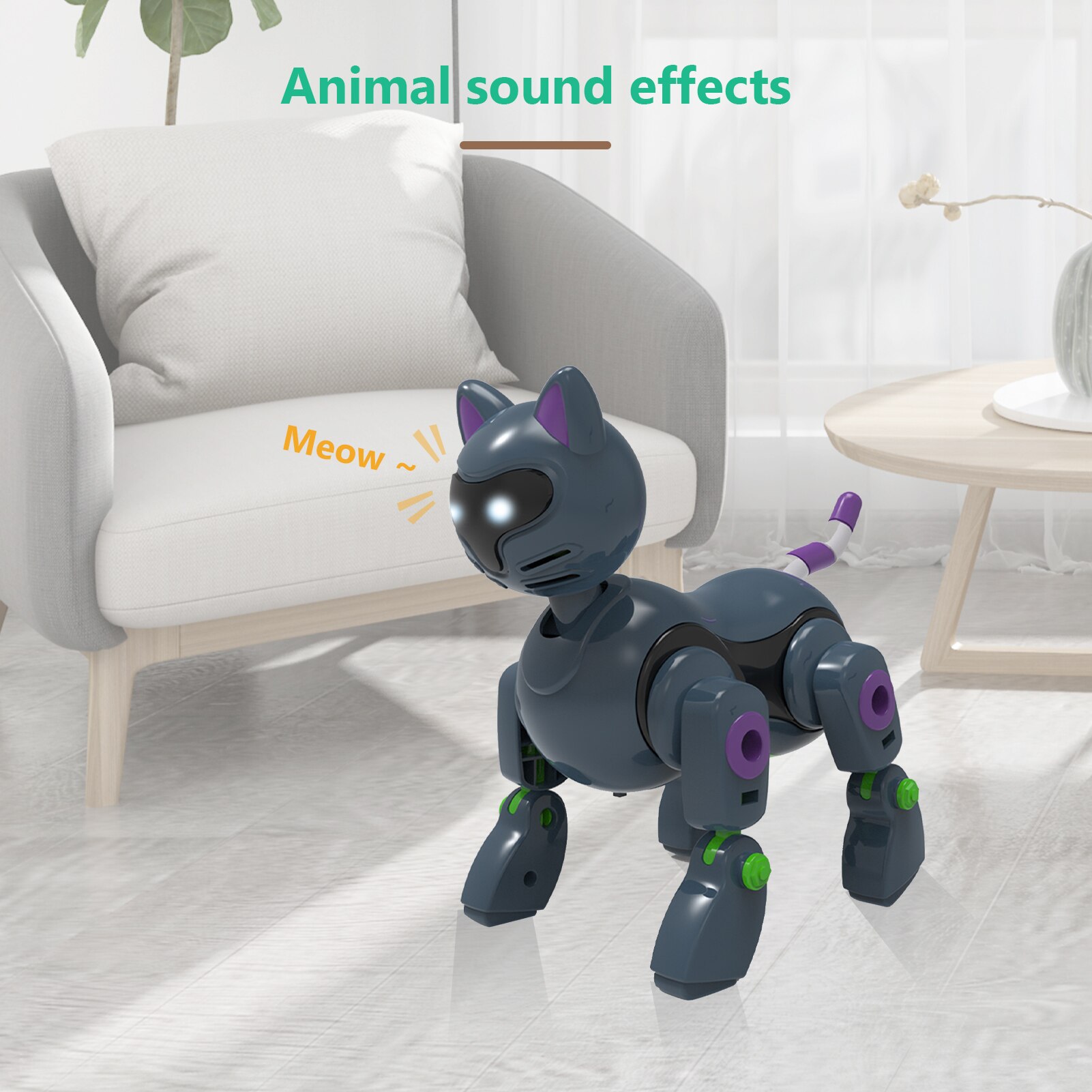 Jouet Robot chien/chat pour enfants, bricolage, animal de compagnie, télécommande, interactif, Intelligent, éducatif, pour garçons et filles