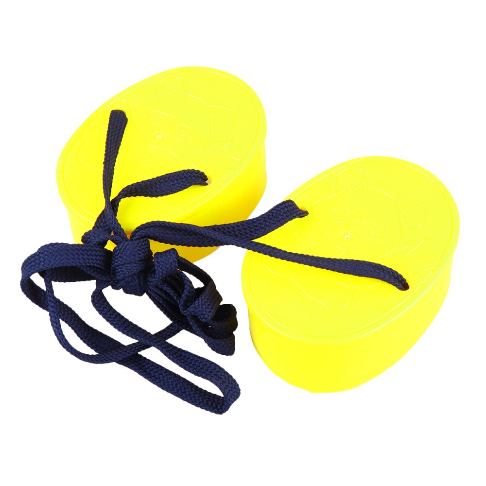 1 Pair Elliptical Balance Trainer Balance Stilts Toddler Children Kids: Yellow