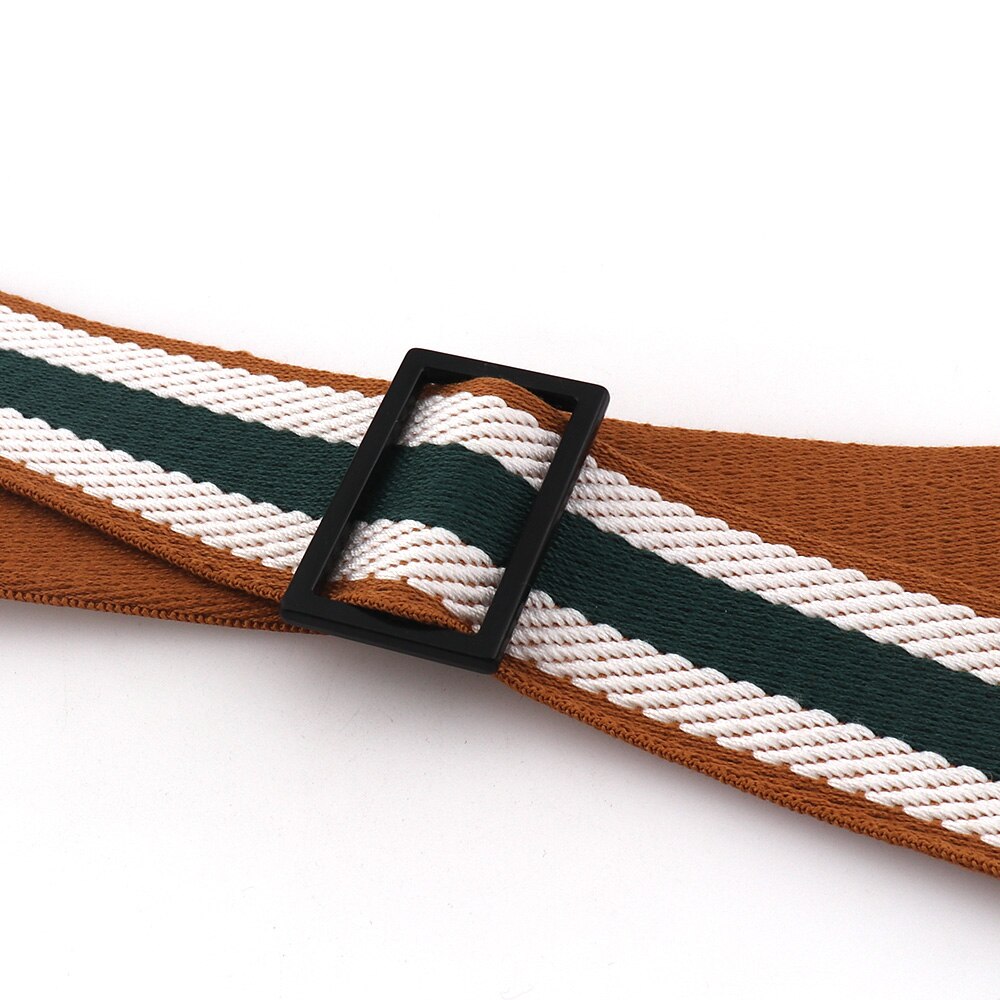 Correa para cinturón de 38MM de ancho de lona de algodón poliéster blanca y verde, cinta de para prendas de vestir, accesorios para ropa DIY