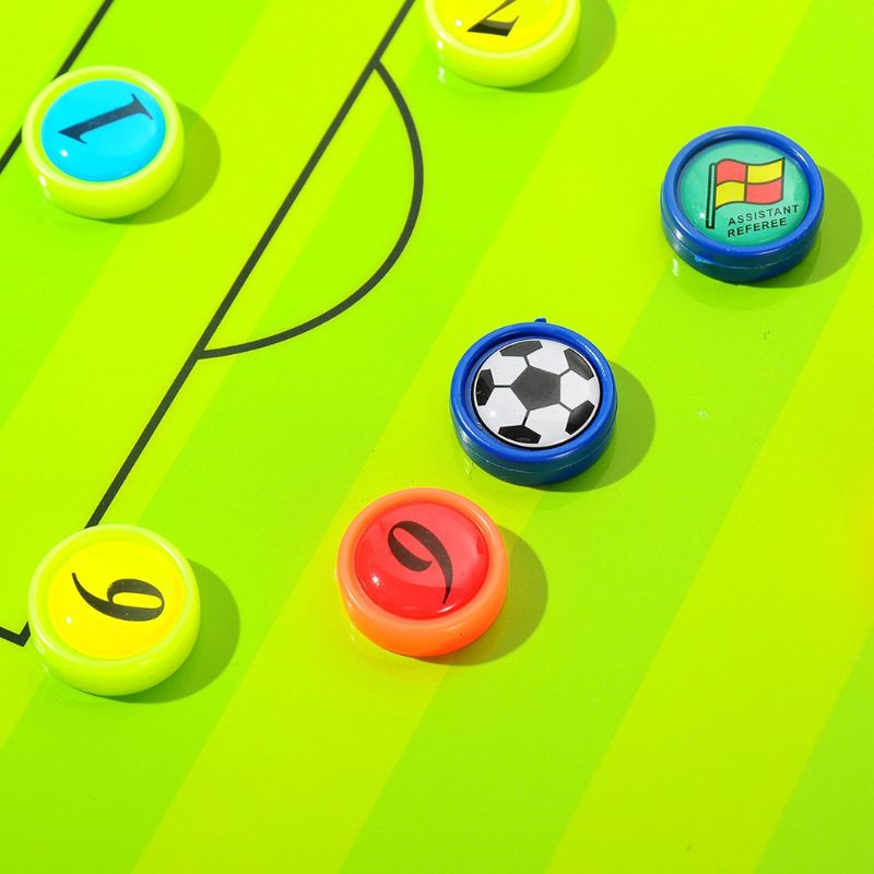 Football Soccer Magnetic Tactic Coach ClipBoard with Dry Erase Zipper and Marker