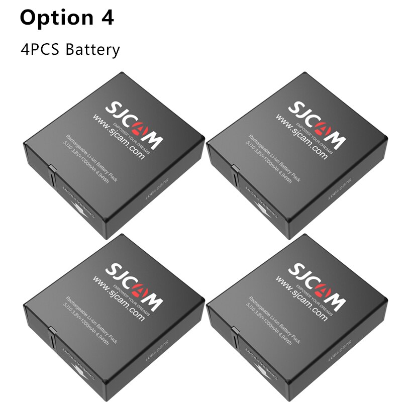 Sjcam SJ10 Pro Dual Charger 1300Mah Li-Ion Batterij Voor Sjcam SJ9 Strike SJ9 Serie SJ10 Pro SJ10X 4K actie Camera Accessoires: option 4