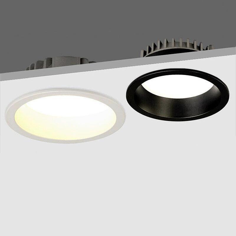 Freely adjustable tri-color temperature COB light 110V220V 9W 15Wdimmable home office store LED recessed ceiling light spotlight