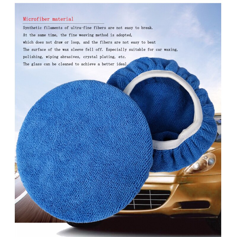 Toalla de limpieza de coche, cubierta azul de microfibra para pulido y encerado, paño especial para encerar sin pelusa, accesorios para Herramientas de limpieza