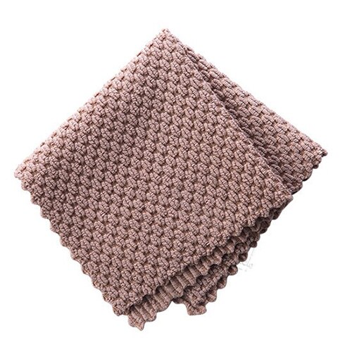 3/5pcs Efficient Cleaning Cloth Super Soft and Absorbent Dish Rags Household and Commercial Use Clean Cloths: coffee / 3pcs