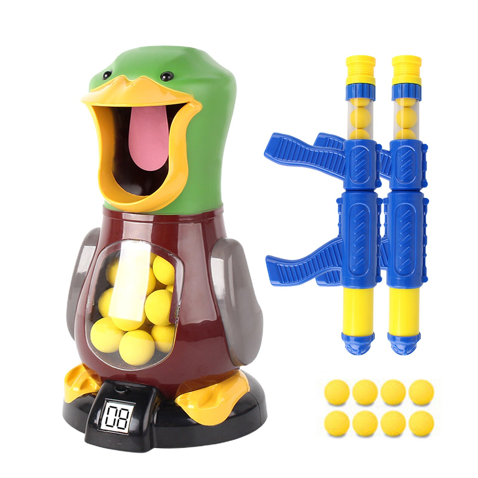 Pistolet zabawki zasilany powietrzem bezpieczeństwo miękki pocisk pistolety uderzyć głodny strzelanie kaczka elektroniczna gra cel kula zabawka dla dzieci odkryty kryty prezent: 03
