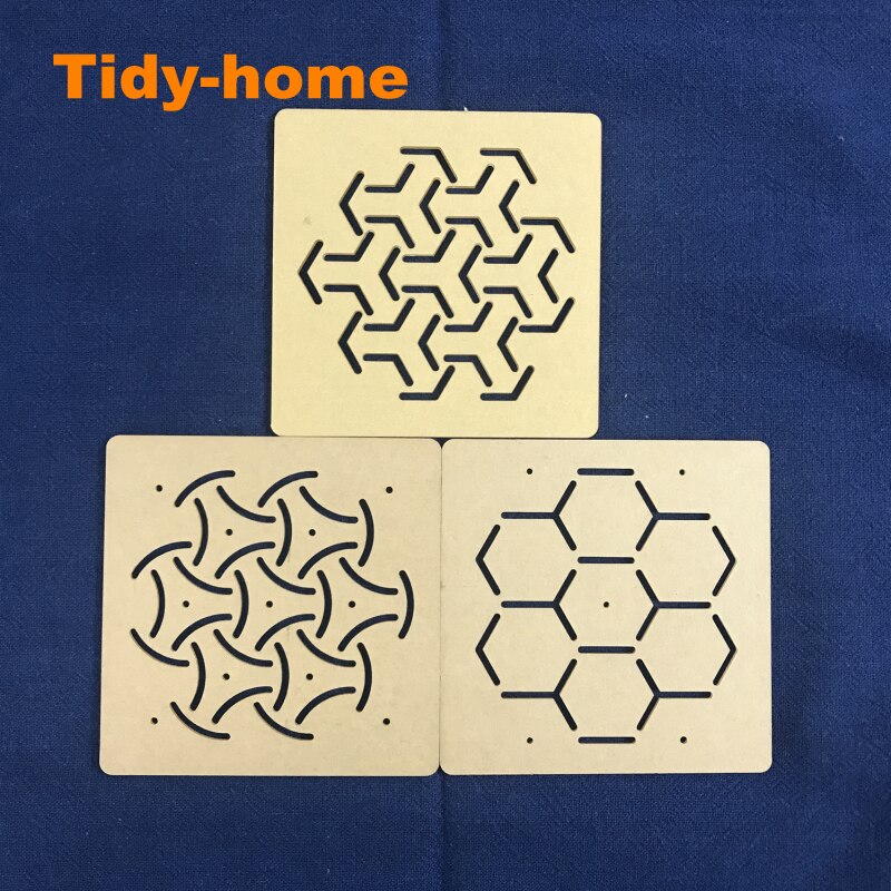 3Styles/Set Acrylic Classic Tortoise Shell Drawing Template Sashiko Template Sashiko Accessories: Default Title