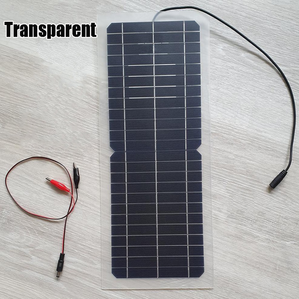 solar panel kit 12v battery charger car RV boat caravan camper Monocrystalline Solar Cell transparent waterproof 10A controller