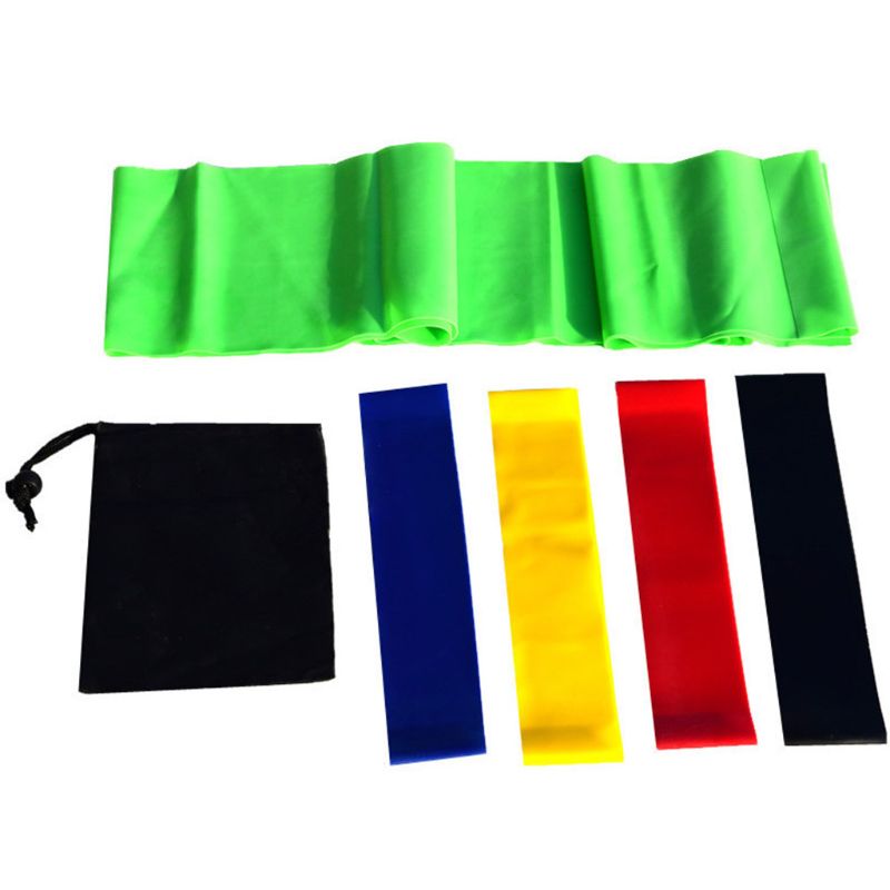 6 Pcs Yoga Blocks Stretching Strap Resistance Loop Band Yoga Starter Kit Home XXUF