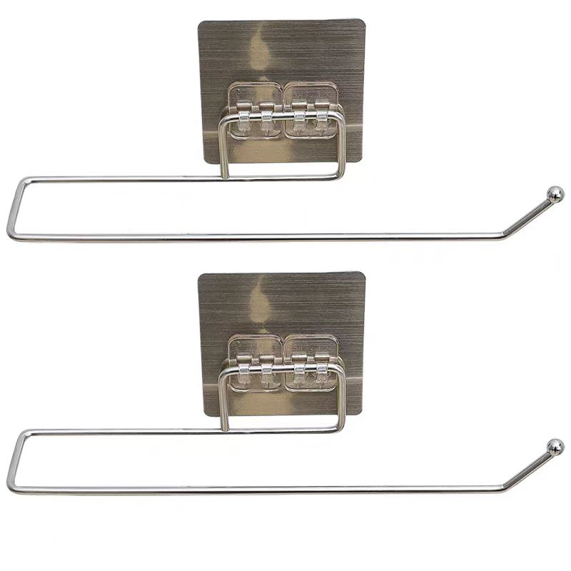 Porte-serviettes en papier, 1 pièce, support pour serviettes, robinet de cuisine, Gadgets de salle de bains, porte-serviettes, fixation métallique, amélioration de l'habitat: Black