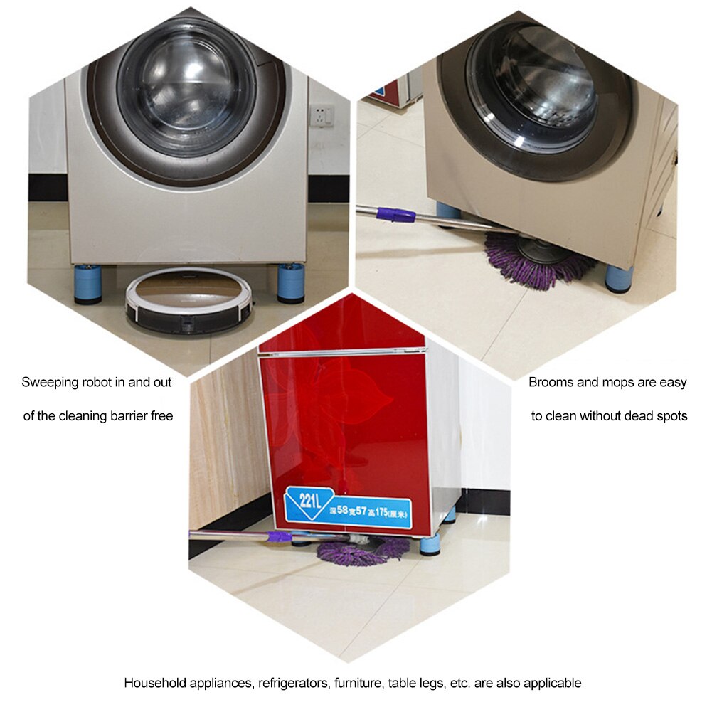 1Pcs Anti Vibratie Voeten Pads Wasmachine Rubber Mat Anti-Vibratie Pad Droger Universele Vaste Antislip pad