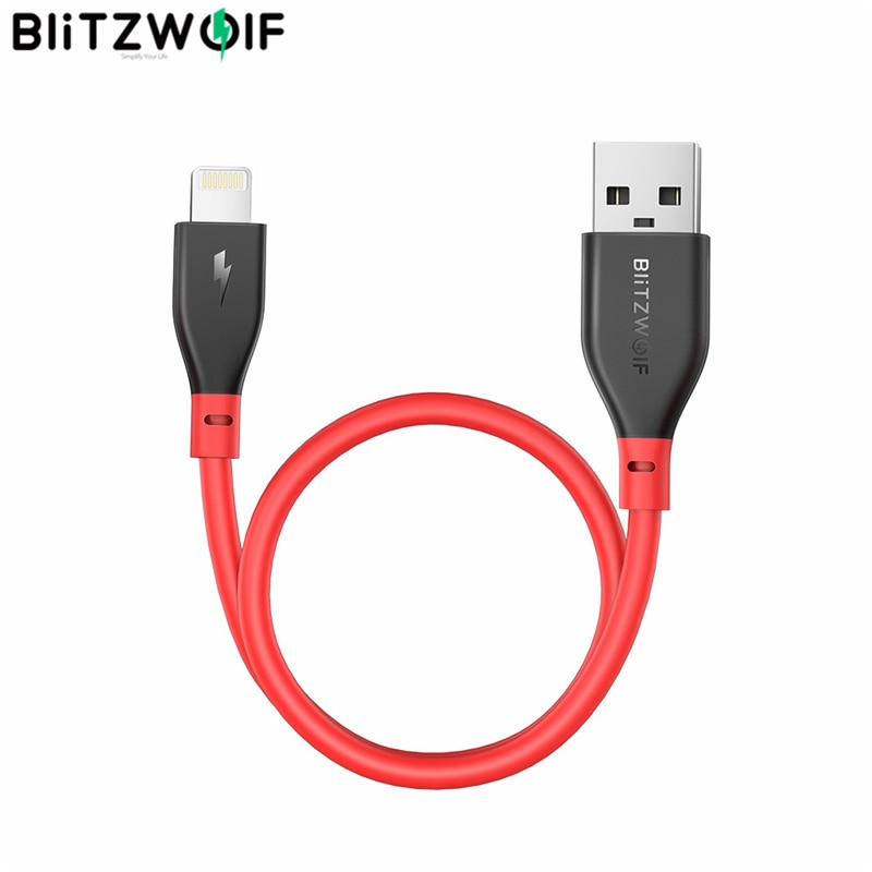 BlitzWolf BW-MF11 Lightning-Kabel 30cm 2.4A MFi-Gecertificeerd Compatibel Snelle Opladen Data Kabel Met voor iPhone 11 PRO XR Voor iPad