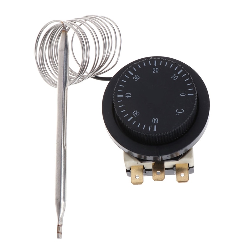 250V/380V 16A 0-60â Thermostat capillaire de commutateur de contrôle de température d'économie d'énergie commandé