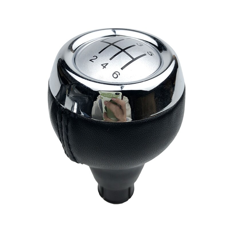 Pomo de cambio de marchas de cuero para MINI COOPER D S SD R55 R56 R57 R58 R59 F55 F56 F54 F57 COUNTRYMAN R60 R61 PACEMA JOHN COOPER WORKS: R123456 Silver
