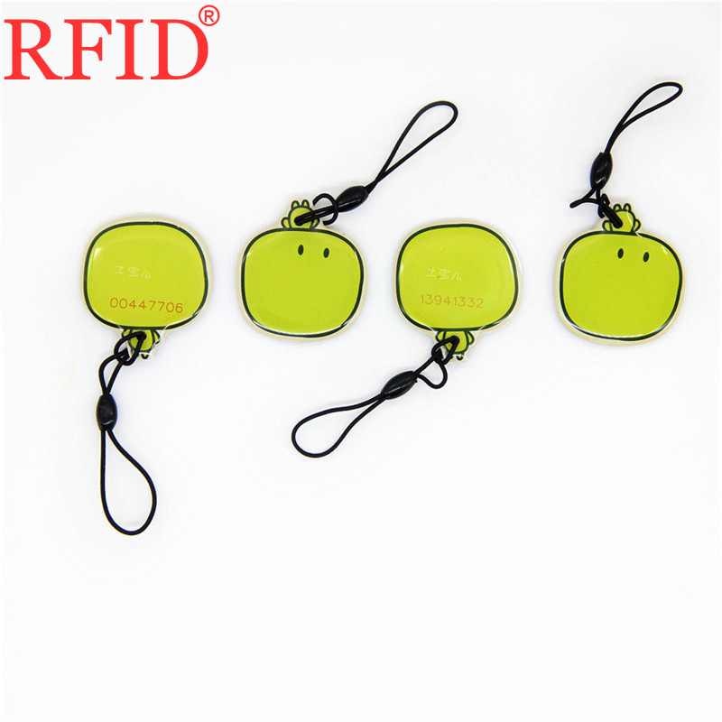 ID 125khz EM4100 TK4100 Read Only Keychain Keyfob RFID Dropping Glue Waterproof Key Fob Ring Token Tag Access Control Card 1pcs