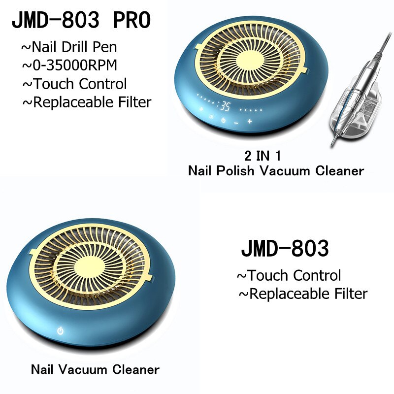 2 In1 Sterke Zuigkracht Nail Dust Collector Nail Boor Machine Herbruikbare Filter Low Noise Nail Stofzuiger Nail Art machine