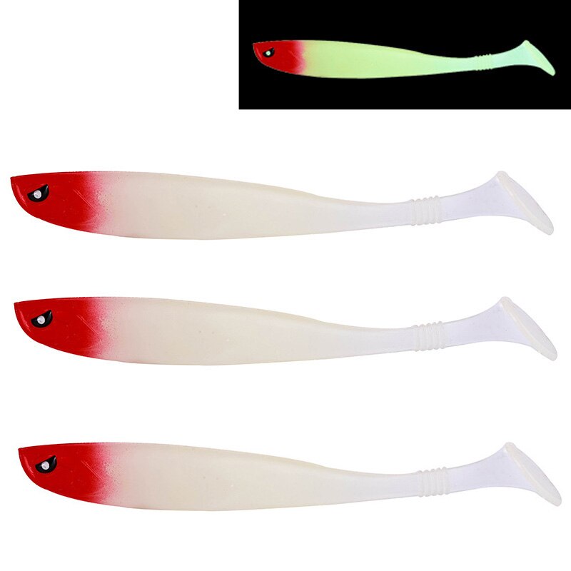 3 kpl 10g 13cm viehettä pehmeä syötti jigi vaapu shad swimbaits keinotekoinen silikoni syötti jigipää kalastus kumikala viehe: 9