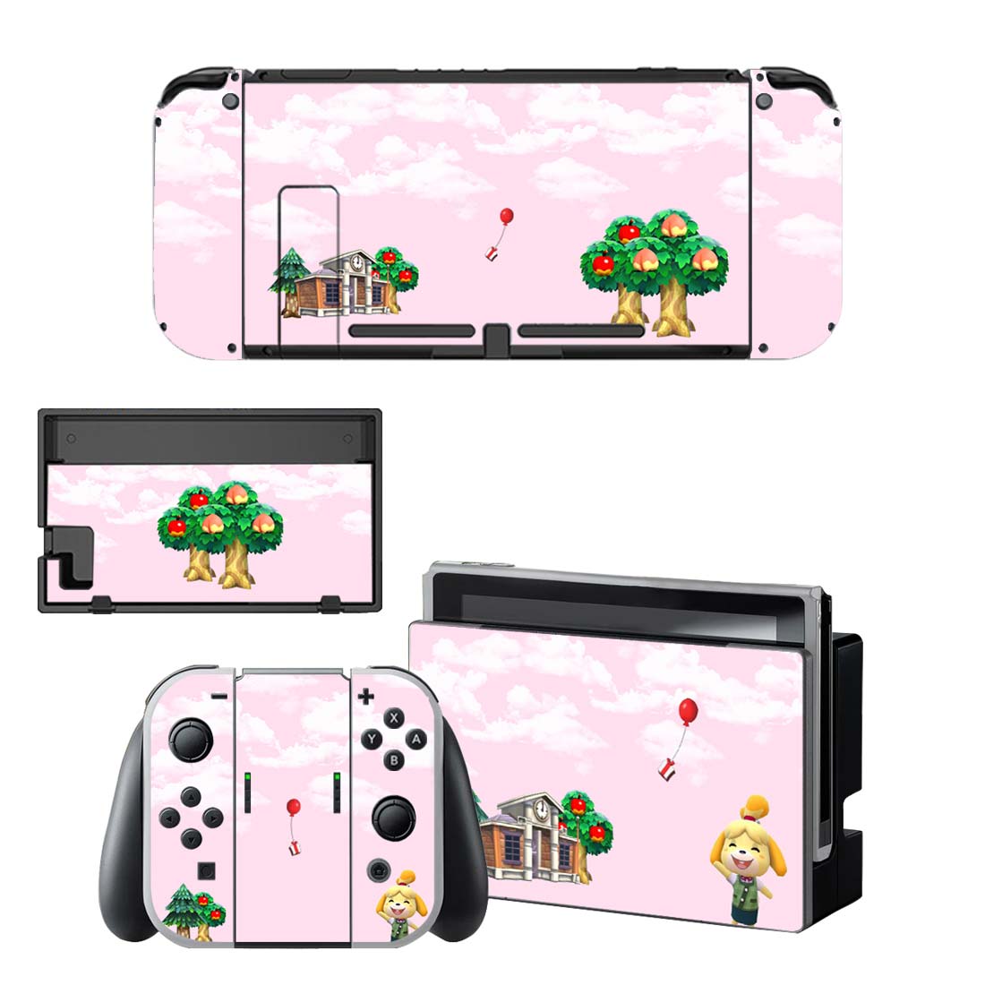 Película protectora decorativa de vinilo estilo Cool Animal Crossing para Nintendo Switch NS consola NX y pegatinas de juego de cubierta completa Joy-con