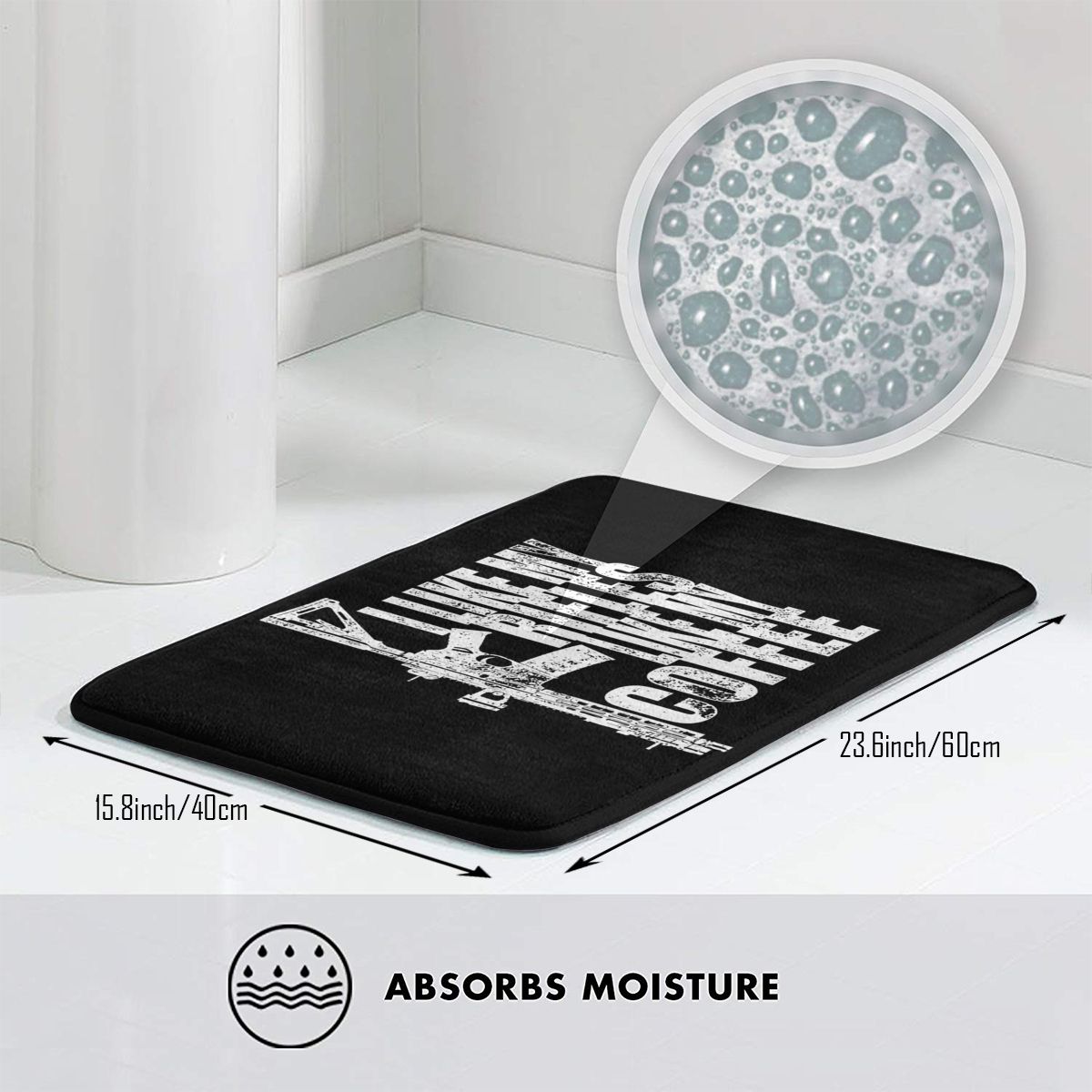 Ik Als Mijn Geweren Zoals Mijn Koffie Grappige Zwarte Vintage Voor Mannen Vrouwen Party Tapijt Tapijt