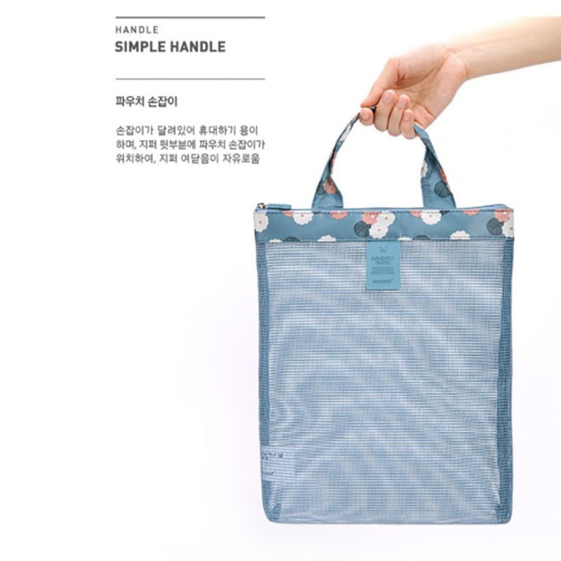 Bolso para natación de malla para mujer, bolsa de cosméticos, bolsa de playa de verano, portátil, juguetes pelota de playa, funda, bolso para natación