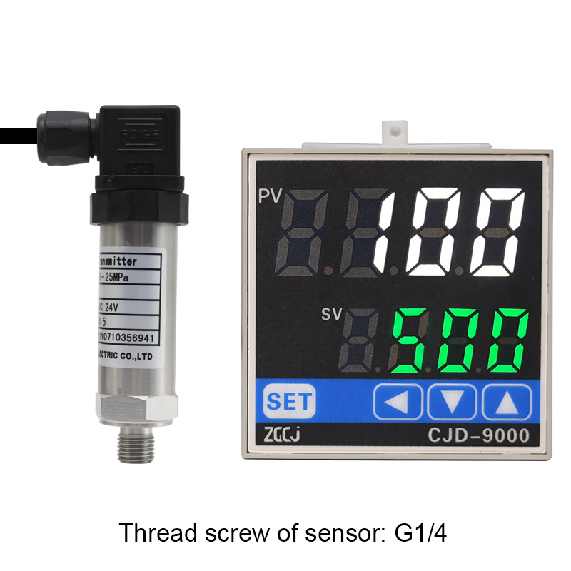 0-0.5BAR 1BAR 10BAR 50BAR 100BAR 300BAR Pressure meter with relay and SSR output with low and high alarm output control gauge: Red / 0-4Mpa