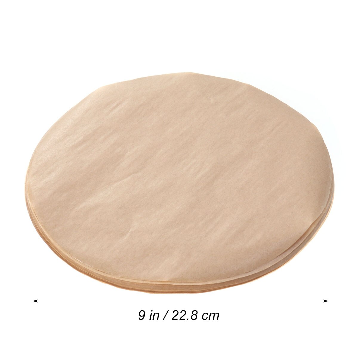 100 pcs 9 Inch Perkament Papier Hittebestendig Primaire Kleur Non-stick Ronde Cake Papier Bakpapier voor BBQ cake Brood
