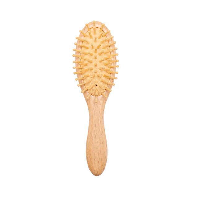 Escova de cabelo para bebês, sem bpa, escova de madeira para pentear recém-nascidos, massageador de cabeça: Massage comb