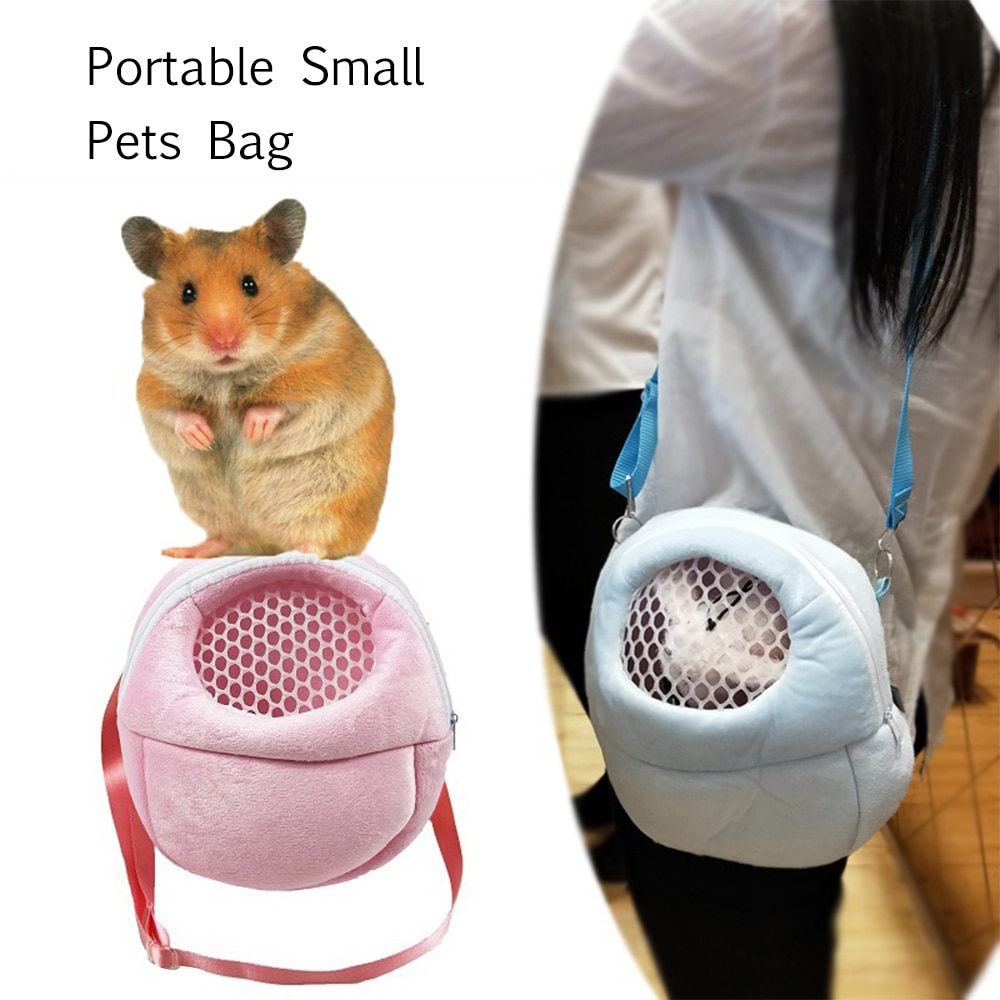 Bærbar lille kæledyrs taske pindsvin hamster åndbar mesh bæretaske dyr udendørs tasker håndtasker rejserygsæk til hamster