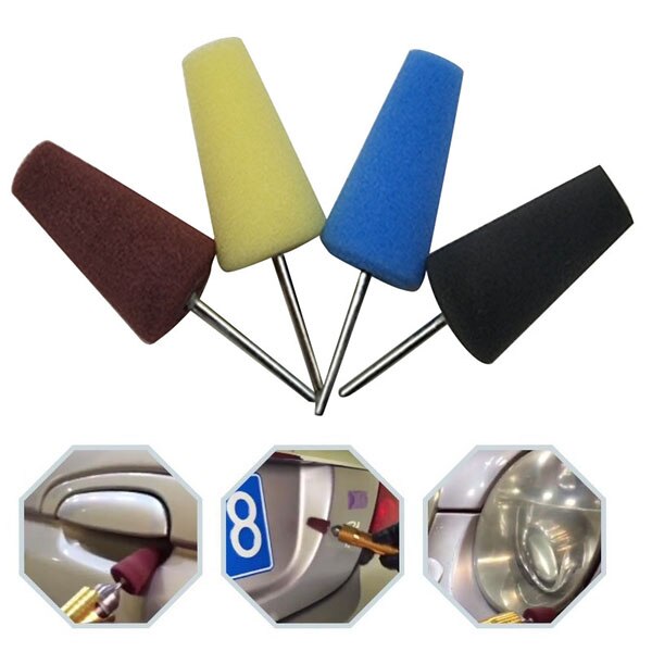 Cire éponge pour voiture | Auto, polisseuse pneus roue moyeu outils cône mousse métallique réparation de voiture, outil de nettoyage de voiture, accessoires de voiture