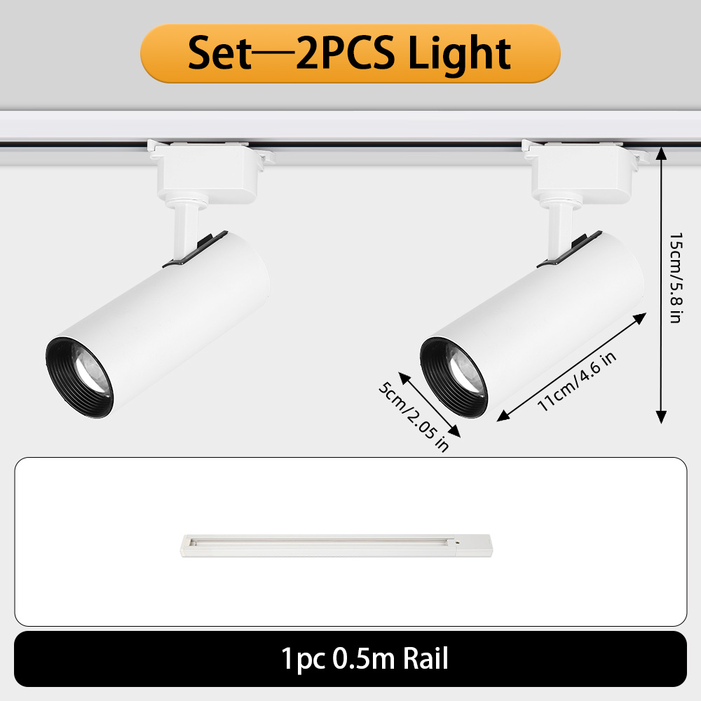 Dimmable LED Track Light, 180V-260V Spotlight, 20W Teto Spot, Iluminação interior do trilho para a decoração da sala de estar: LIGHT BLUE / 7w