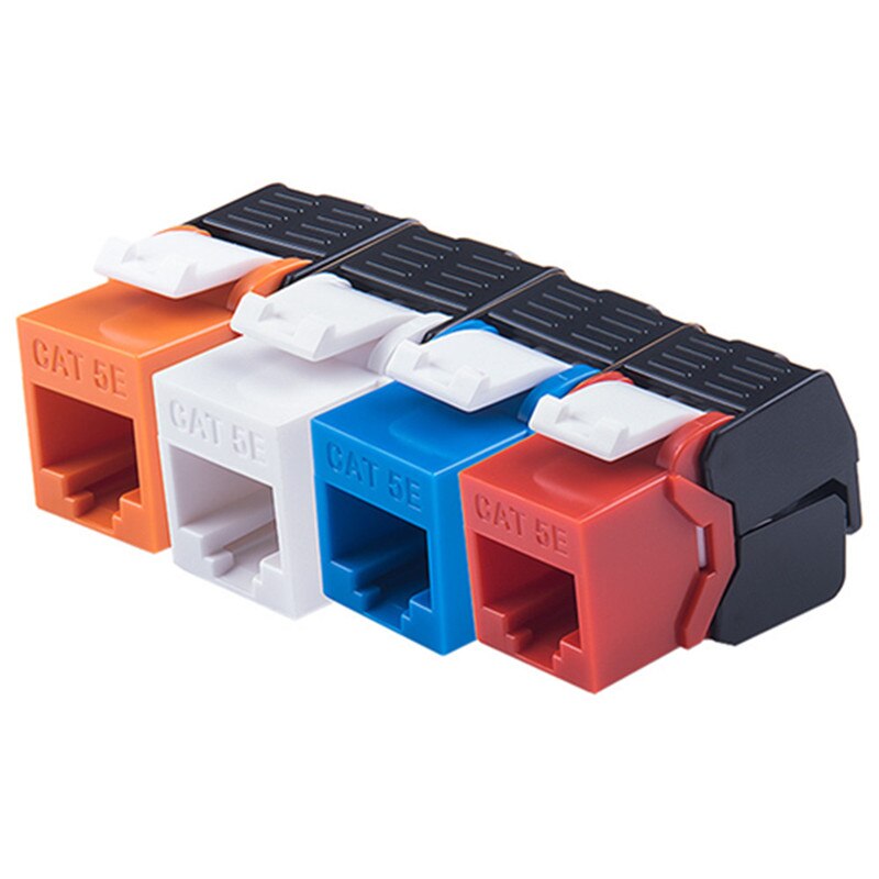 1000Mbps RJ45 Cat5e Ethernet femmina Cat 5e Keystone Jack strumento ripetibile meno per 23-26AWG cavo di rete 15u &quot;Pin placcato in oro: Mix Color / 20pcs