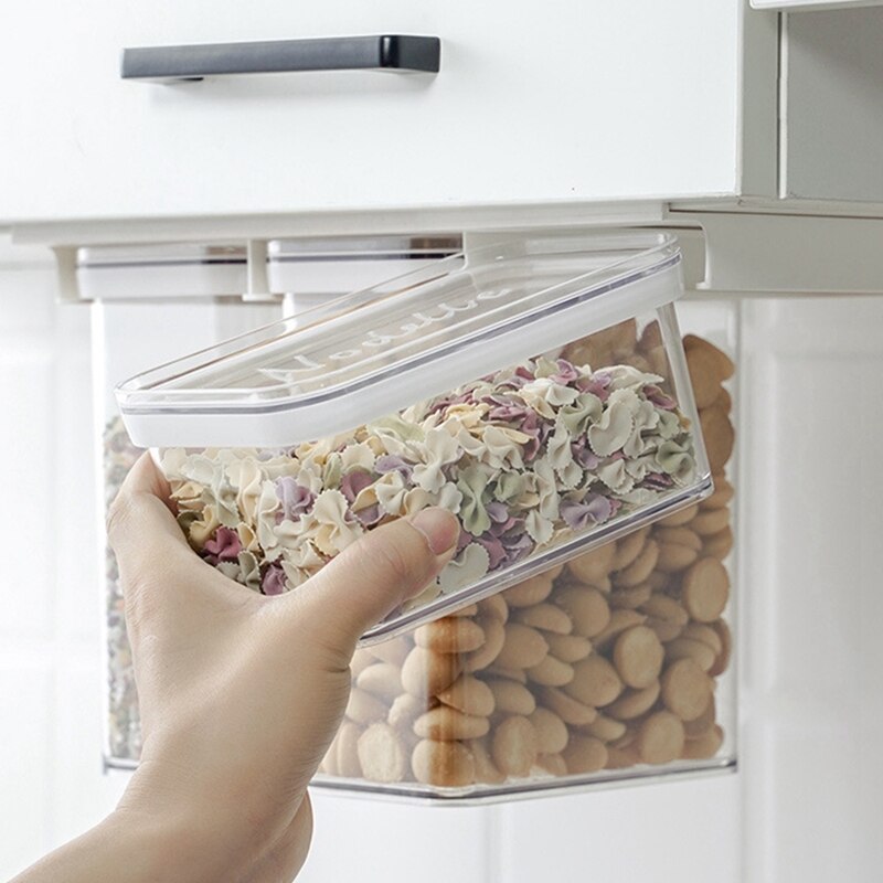 Cabinet Wall-Mounted Sealed Tank Storage Rack Coarse Grain Storage Tank Storage Rack Fresh-Keeping Box Storage Rack